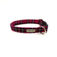 Bright Pink Tartan Dog Collar