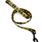 Beautiful handmade yellow Cornish tartan dog lead