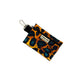 Leopard print pouch with a keychain on a white background. Handmade in UK by Barkley and Fetch