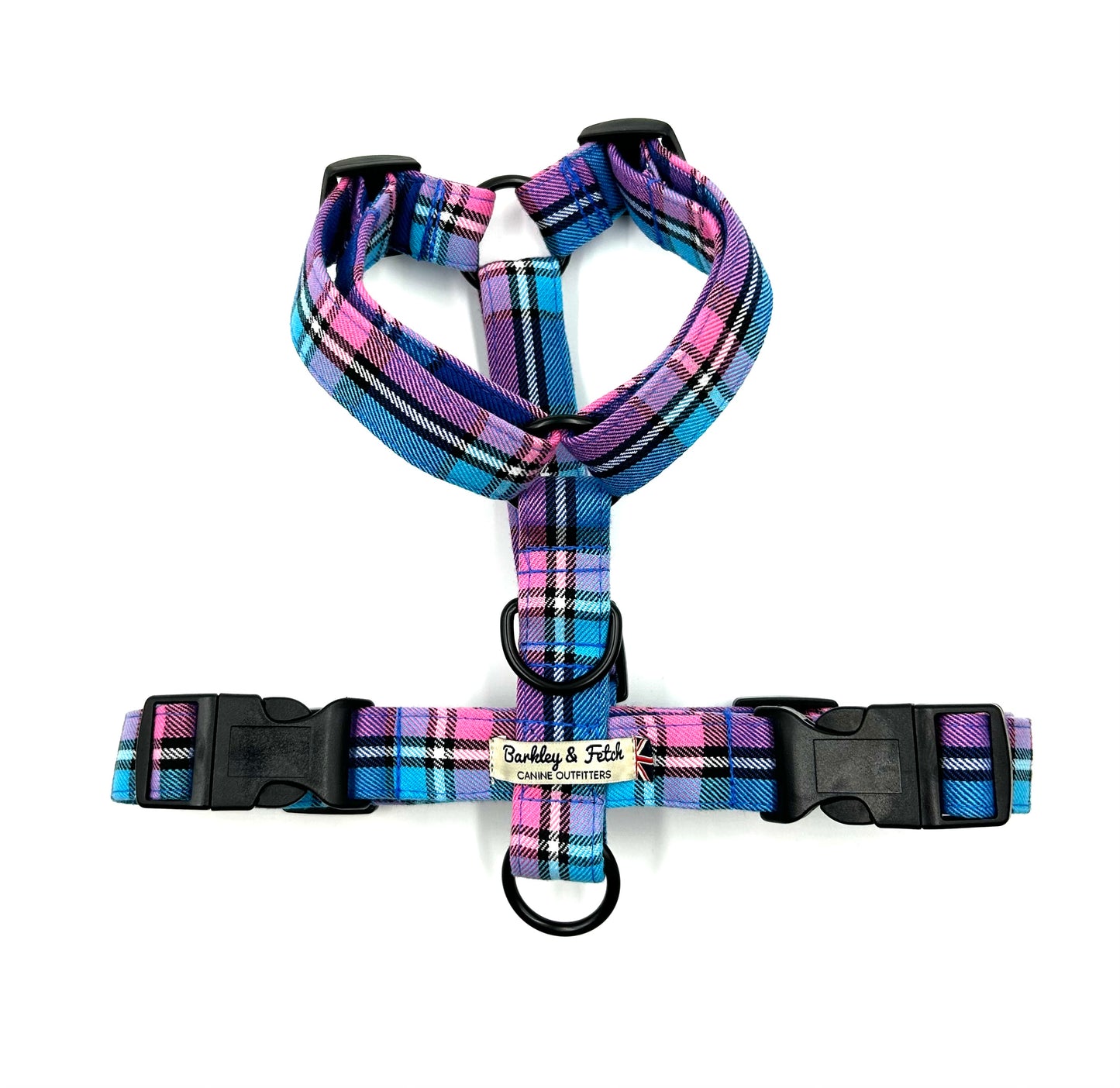 Pink/Blue Tartan Strap Harness