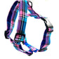 Pink/Blue Tartan Strap Harness