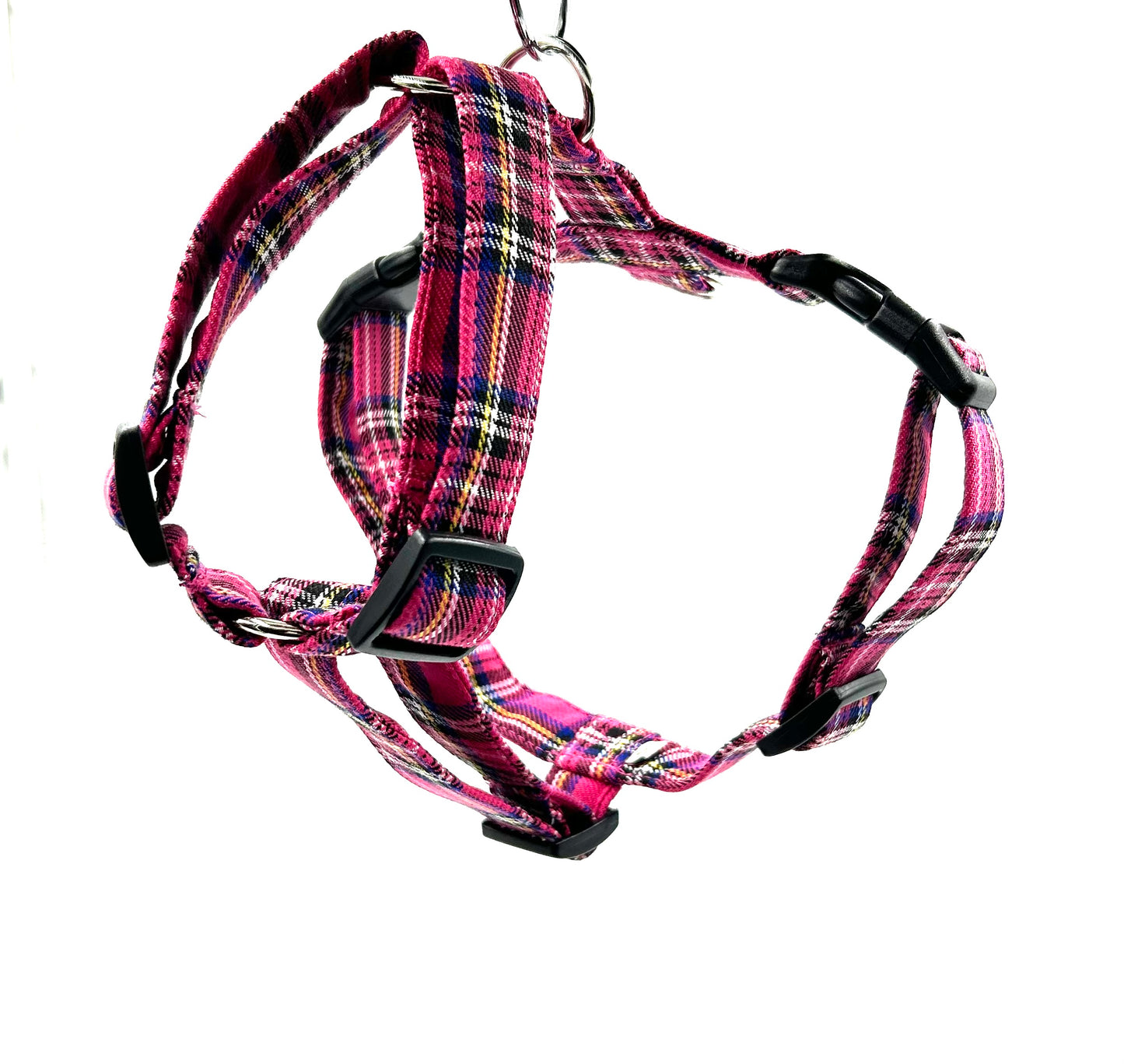 Bright Pink Tartan Strap Harness