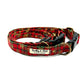 Christmas Snow Tartan Dog Collar