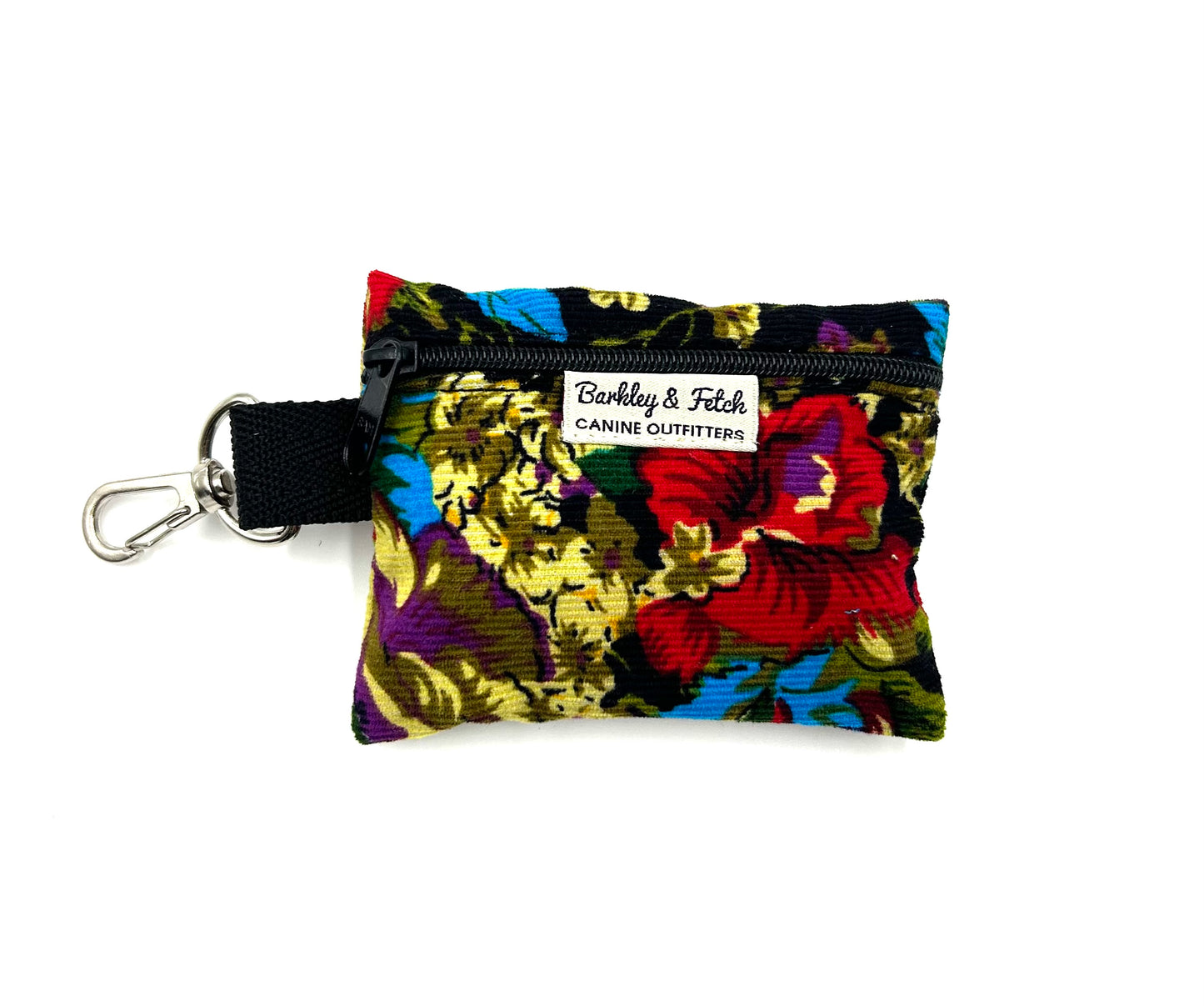 Rose Flower Corduroy Poo Bag Holder