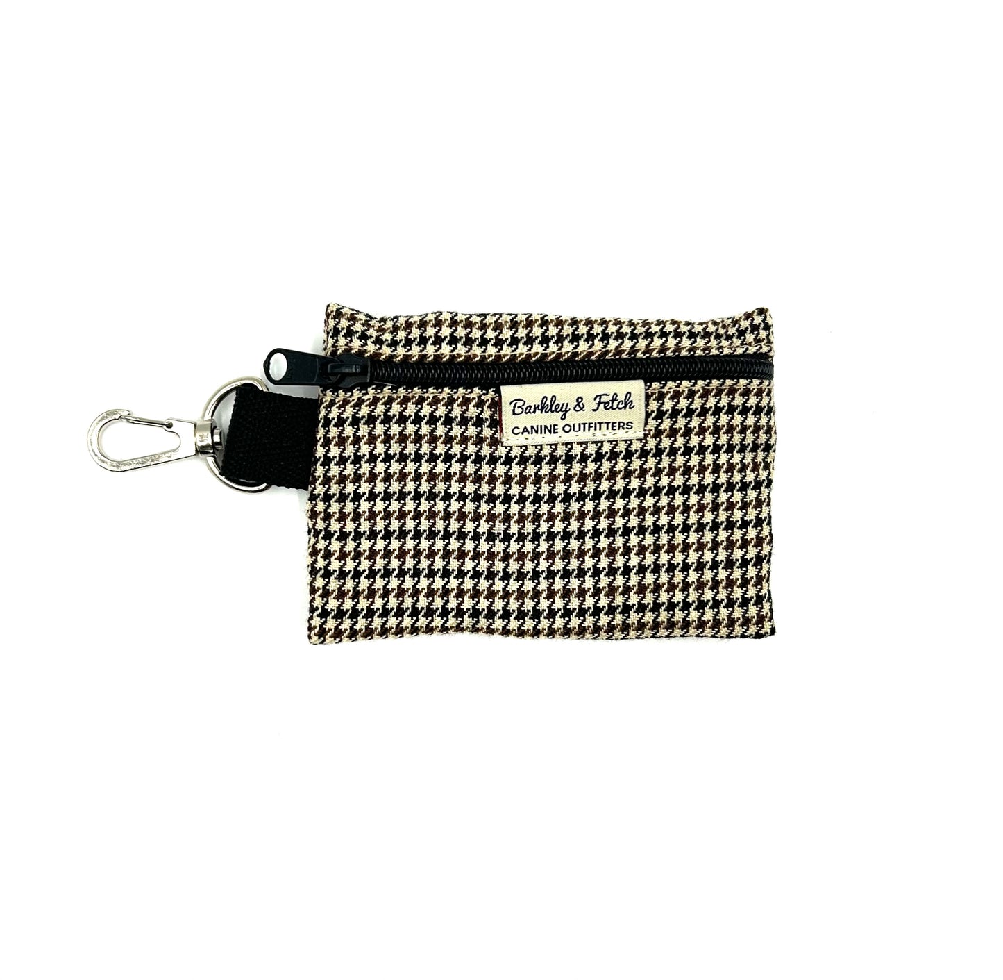 Stone Dogtooth Check Poo Bag Holder