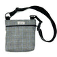 Grey Windowpane Check Dog Walk and Treat Bag