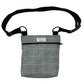 Grey Windowpane Check Dog Walk and Treat Bag