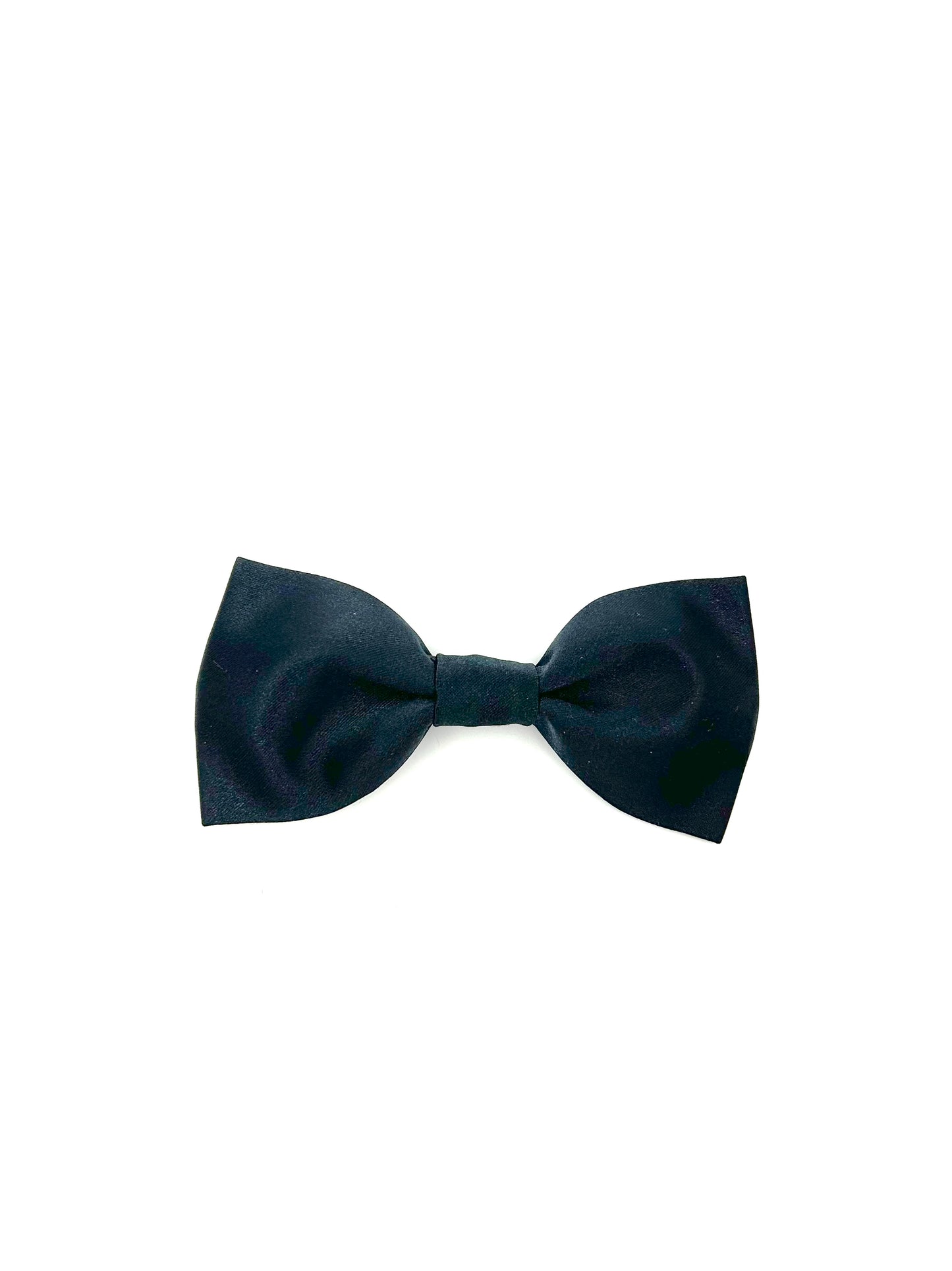 Black Satin Wedding Dog Bowtie