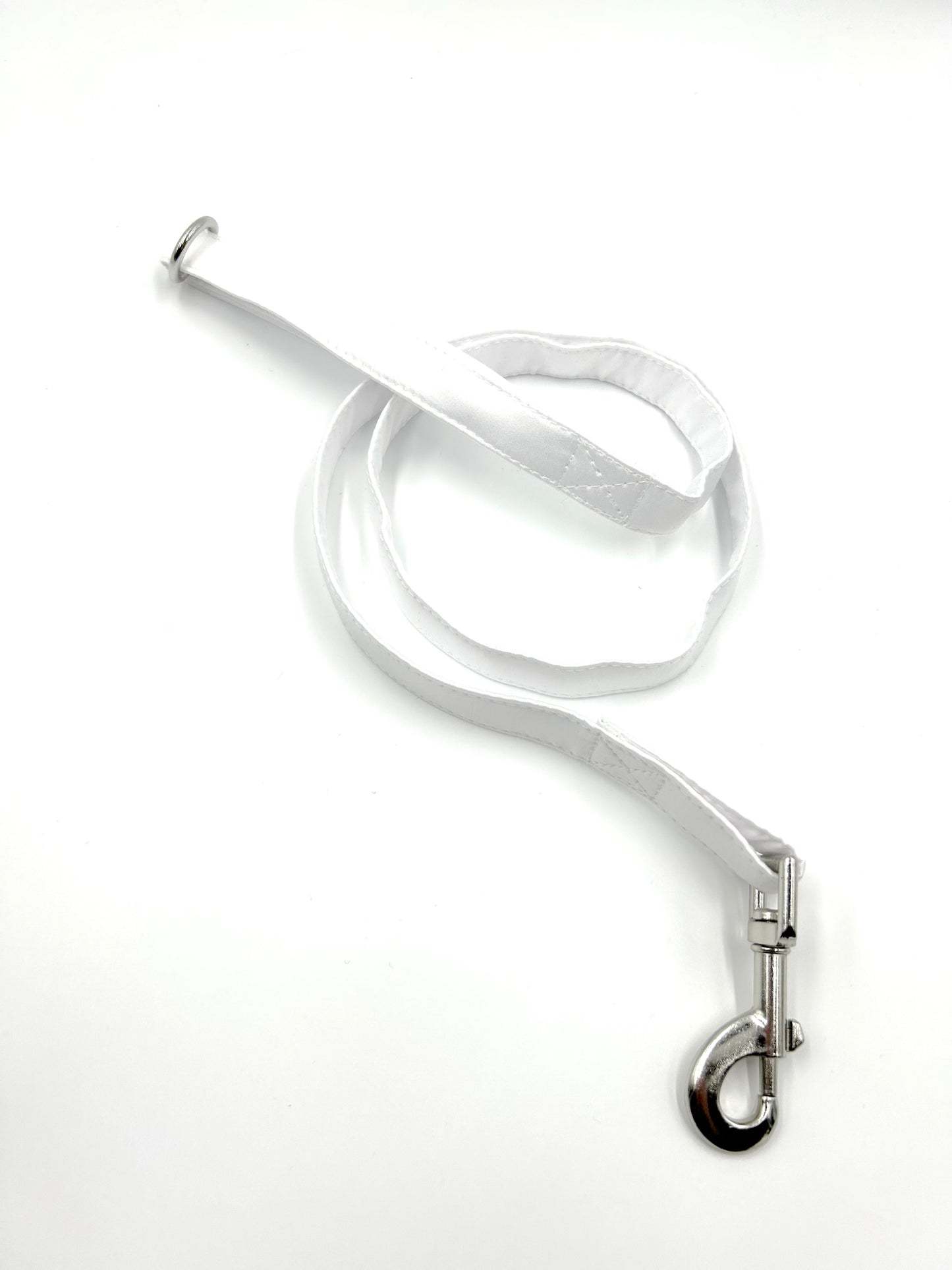 White Satin Wedding Dog Lead