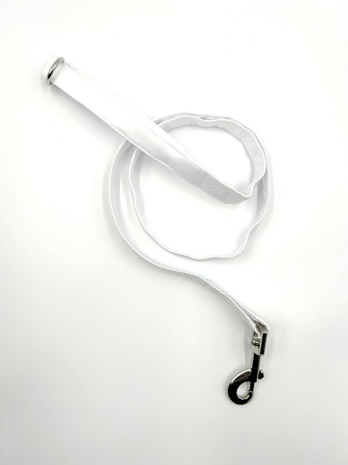 White Satin Wedding Dog Lead