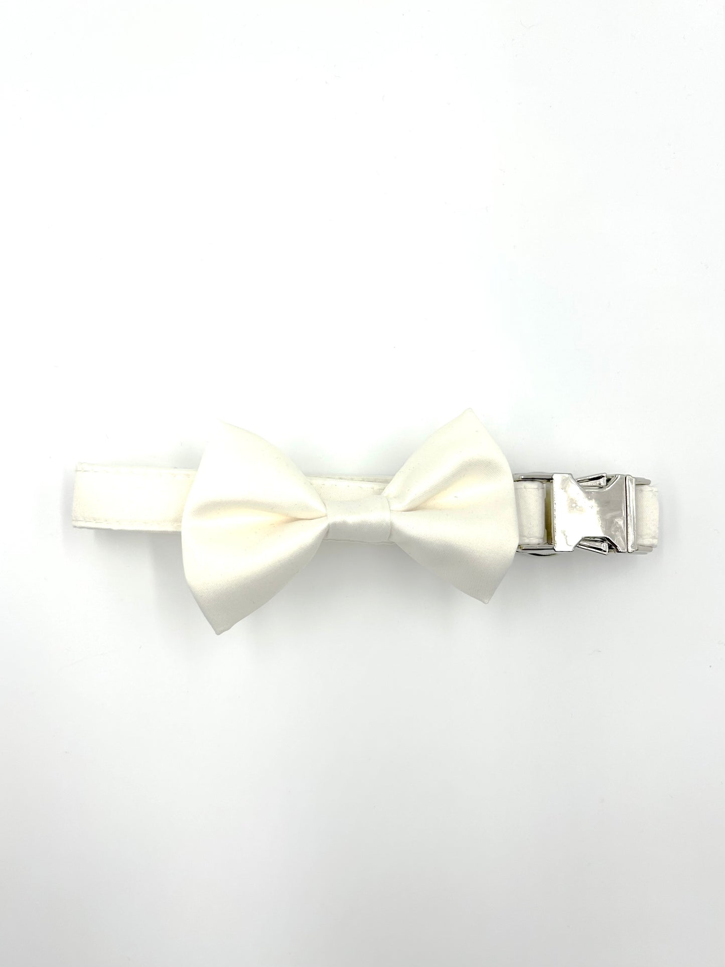 Ivory Satin Wedding Dog Collar