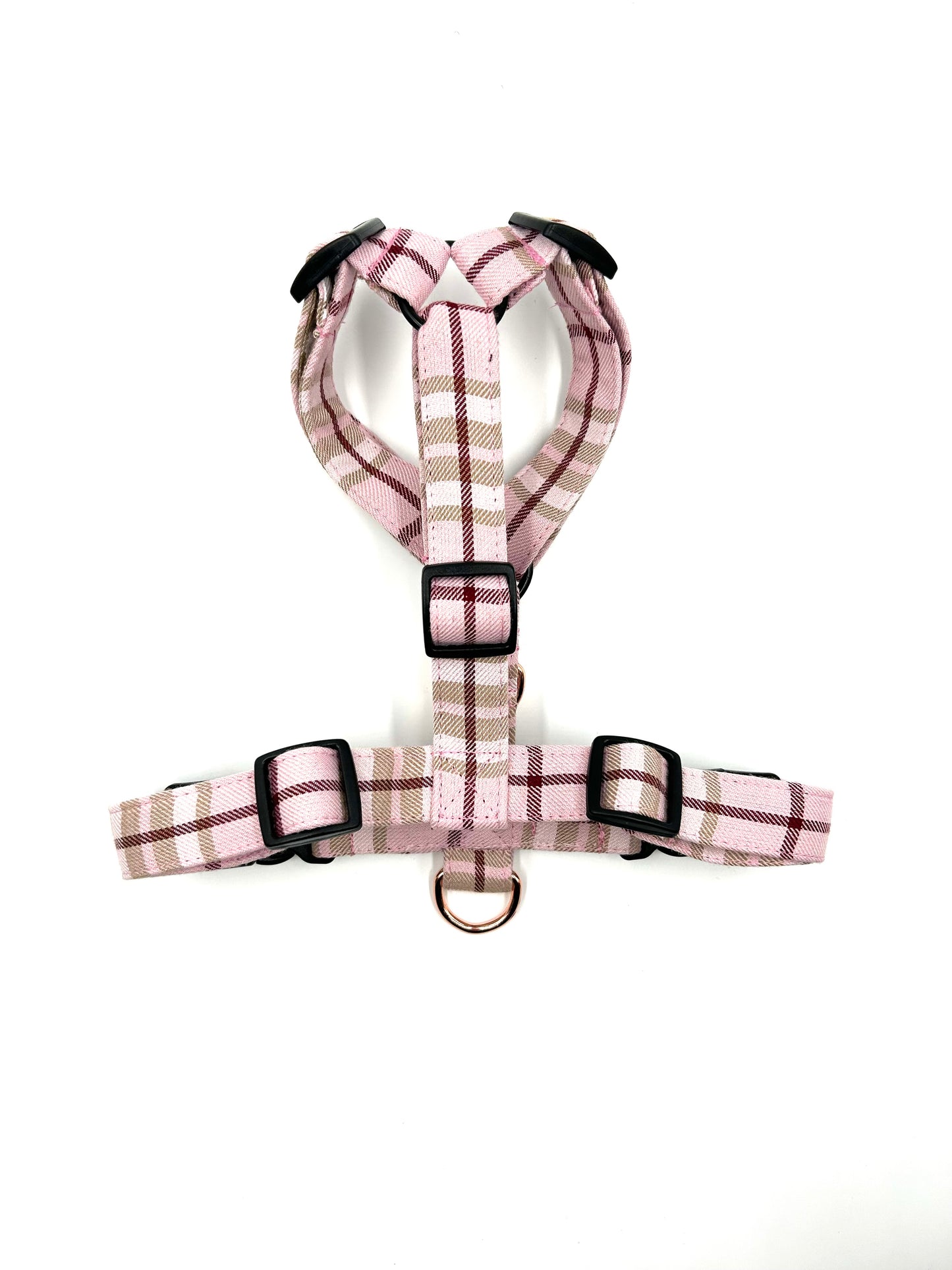 Pale Pink Tartan Strap Harness