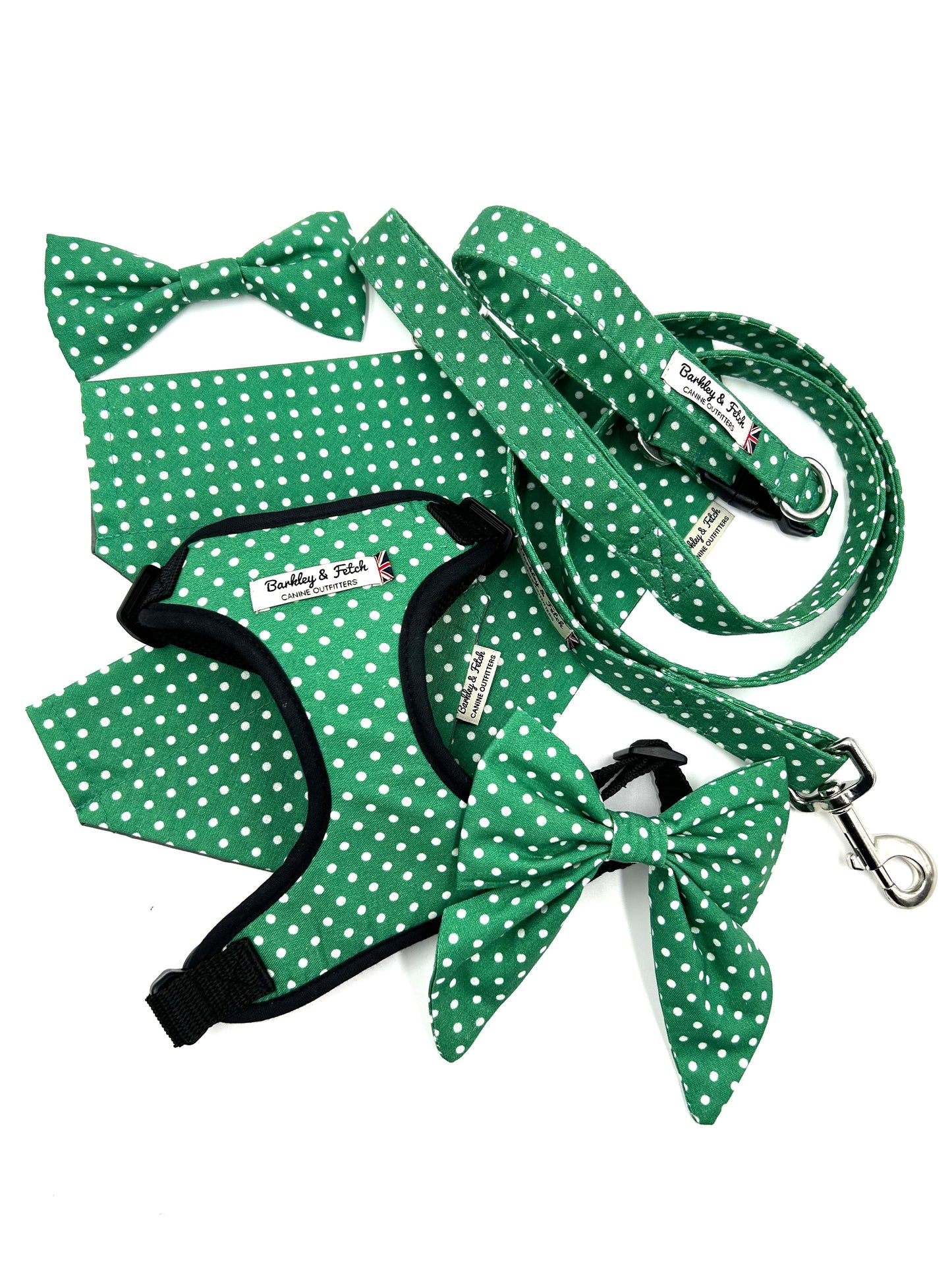 Green Spot Print Harness