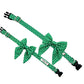 Green Spot Print Dog Sailor Bow