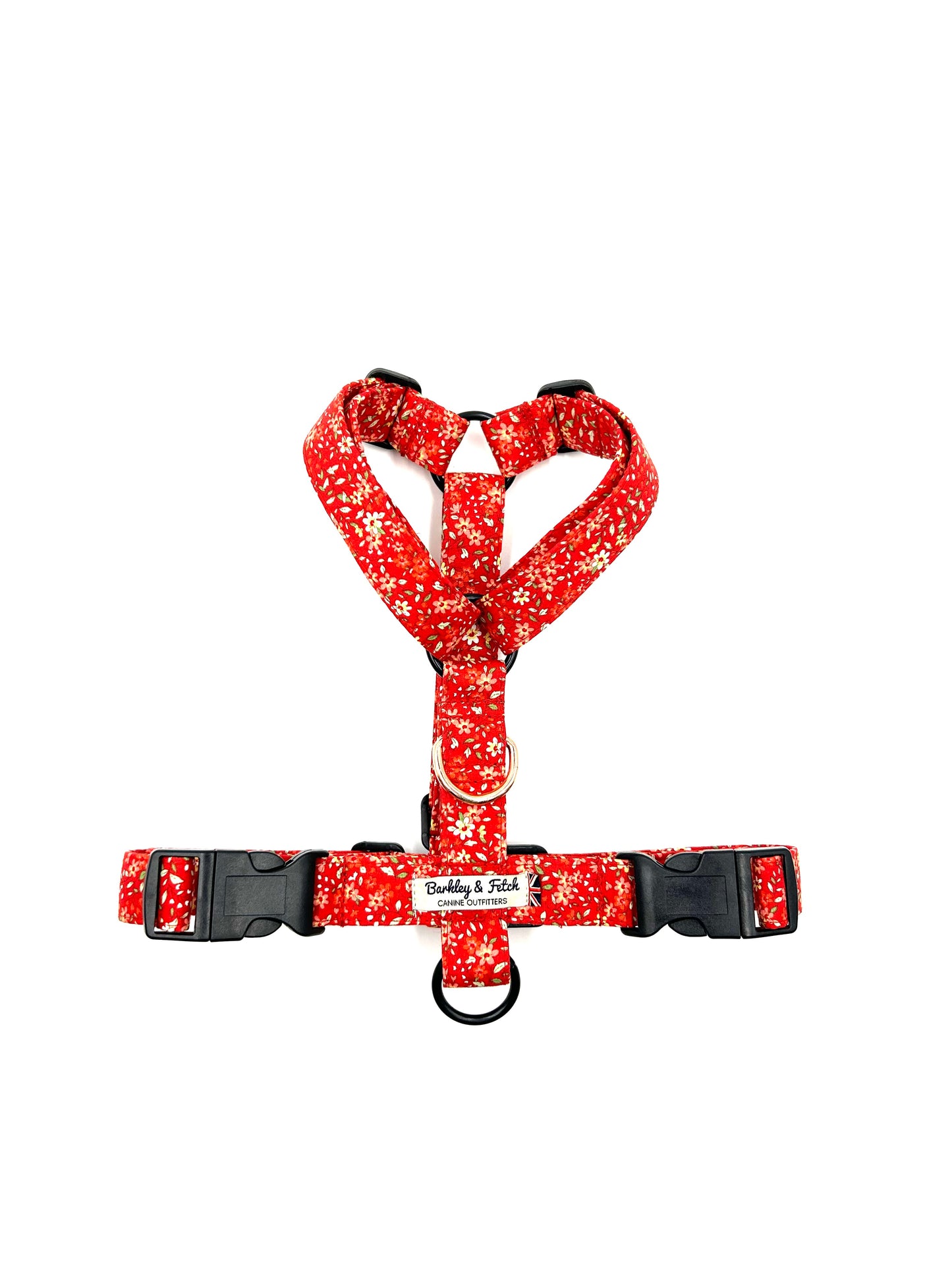 Red Ditsy Floral Print Strap Harness