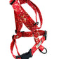 Red Ditsy Floral Print Strap Harness