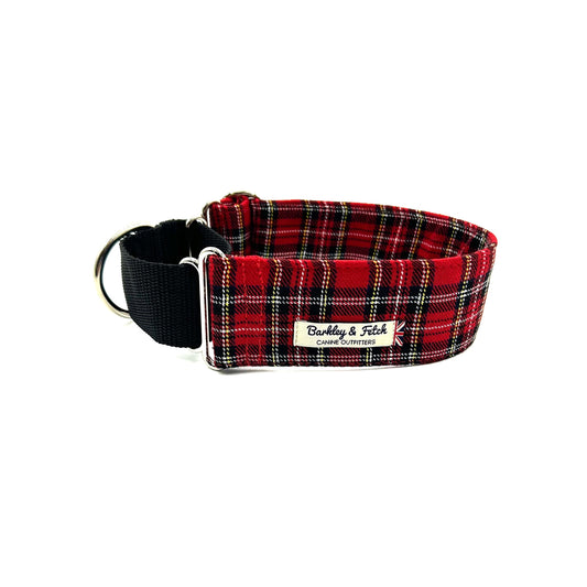 Red Tartan Martingale Collar