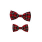 Red Tartan Check Dog Bowtie
