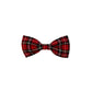 Red Tartan Check Dog Bowtie