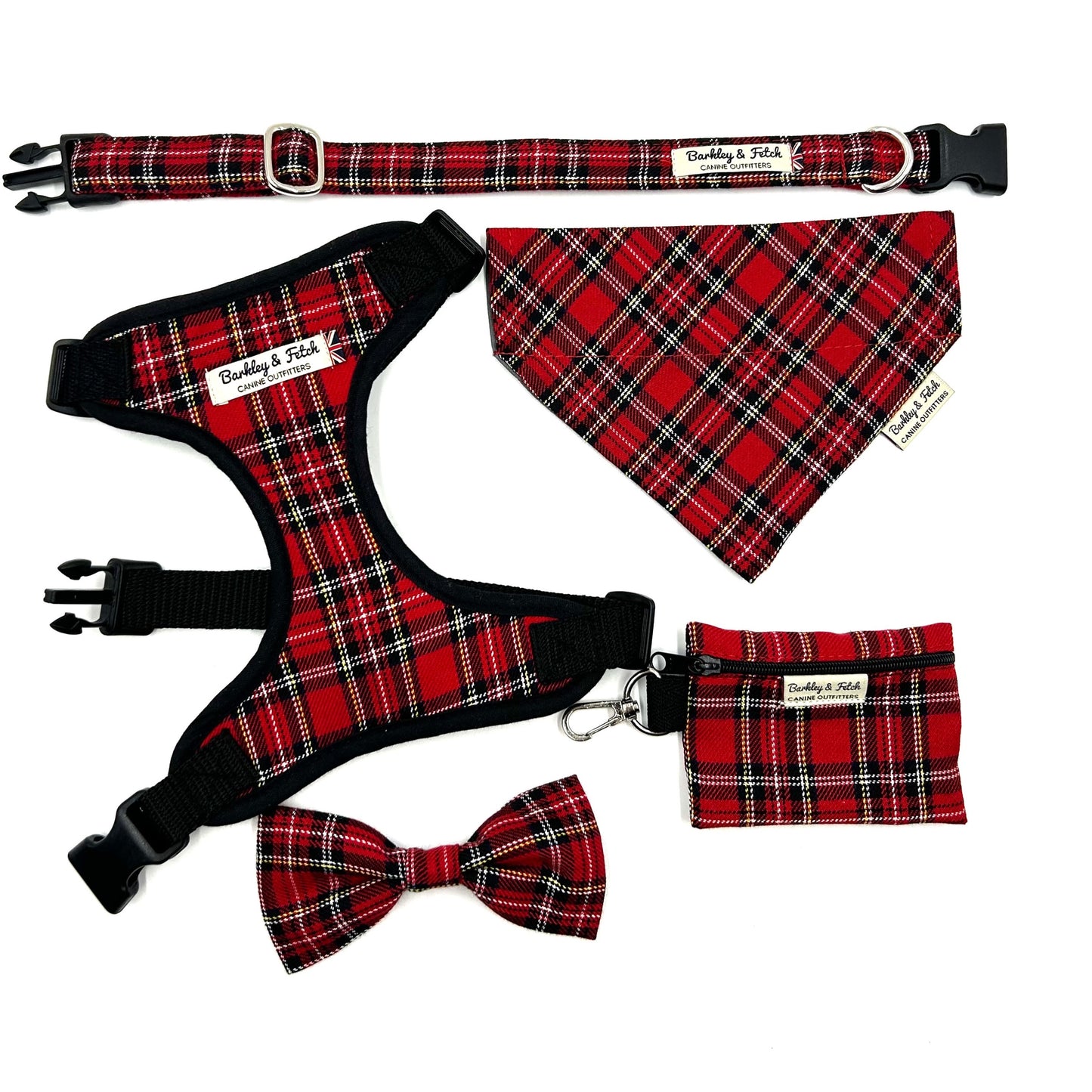 Red Tartan Dog Bandana