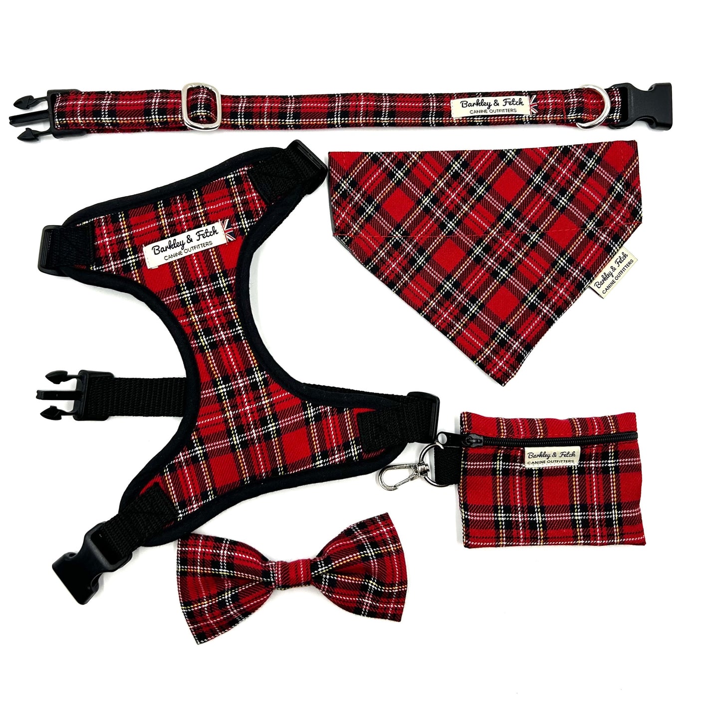 Red Tartan Dog Collar