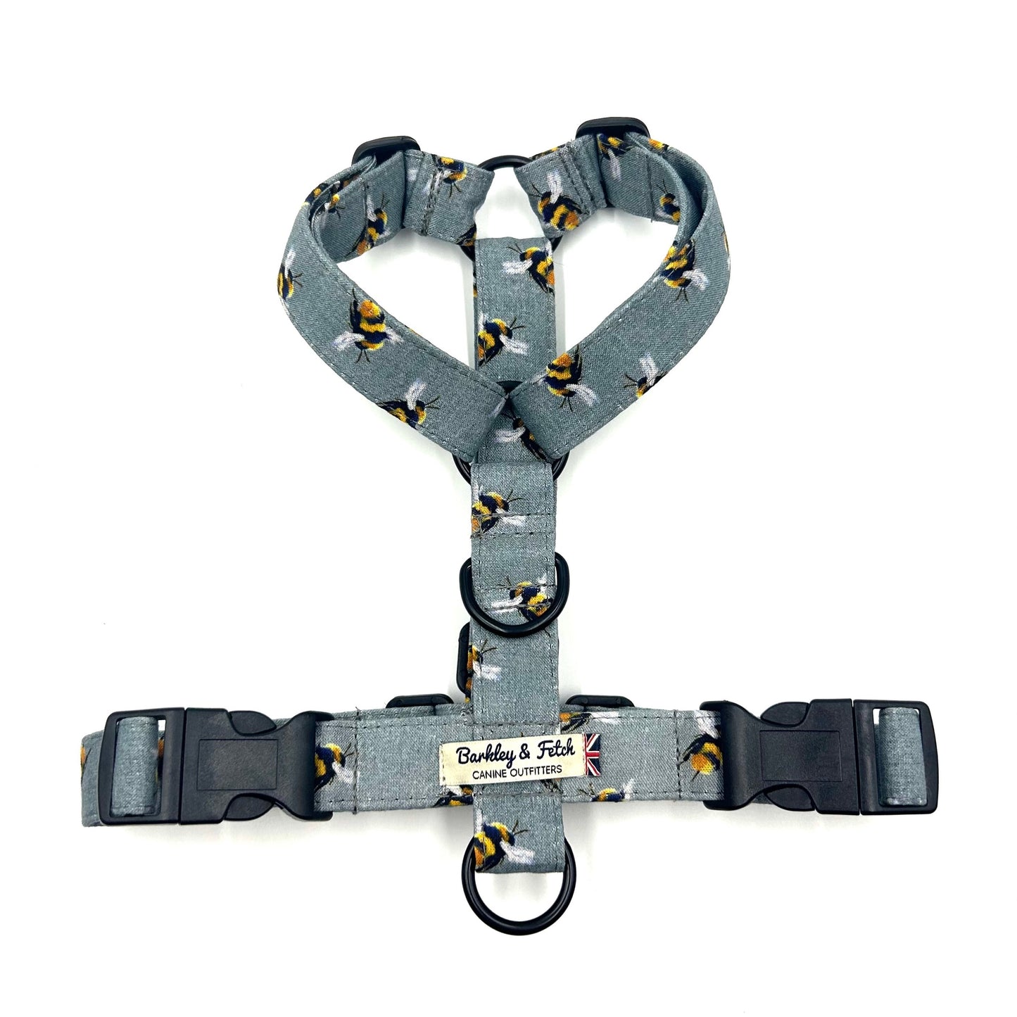 Bee Print Strap Harness-Grey