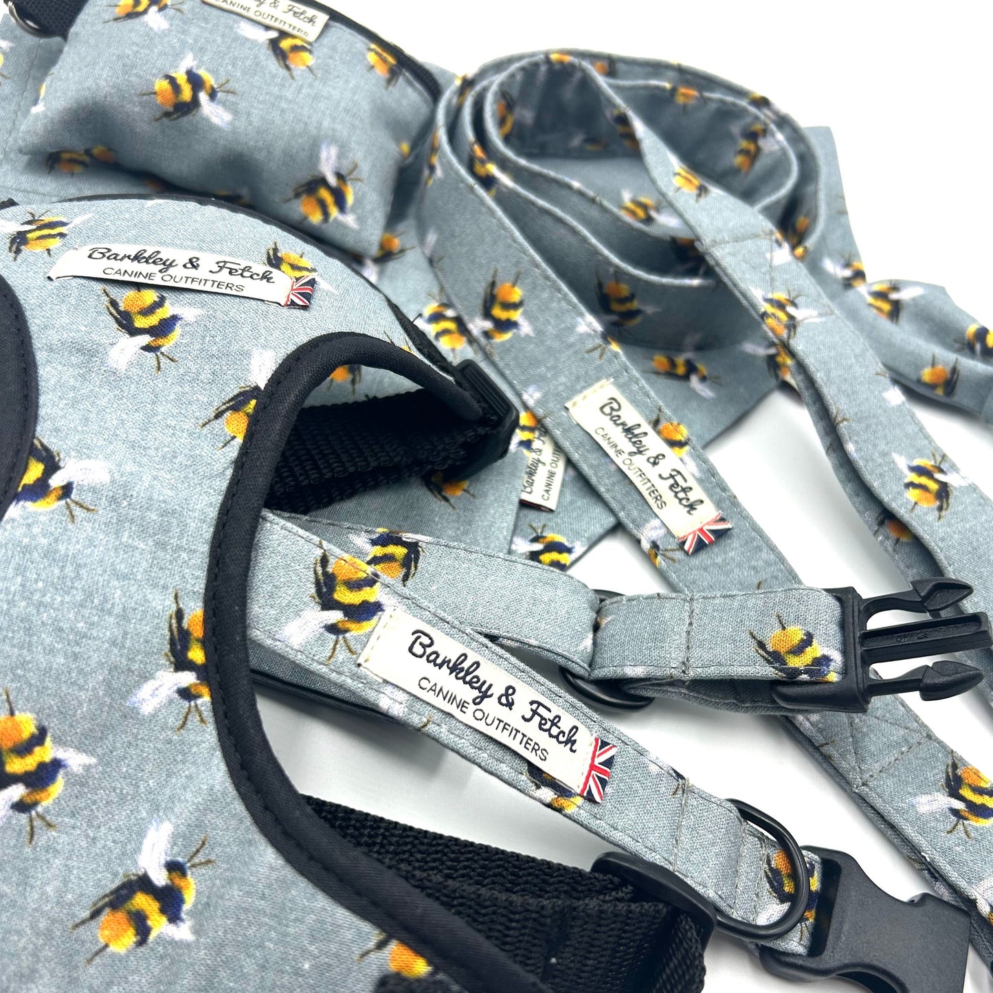 Bee Print Harness-Grey