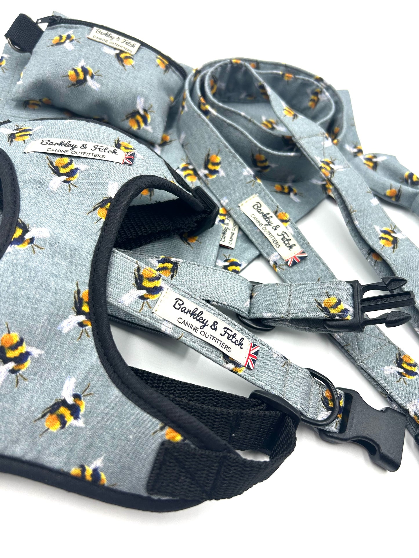 Bee Print Treat Bag-Grey