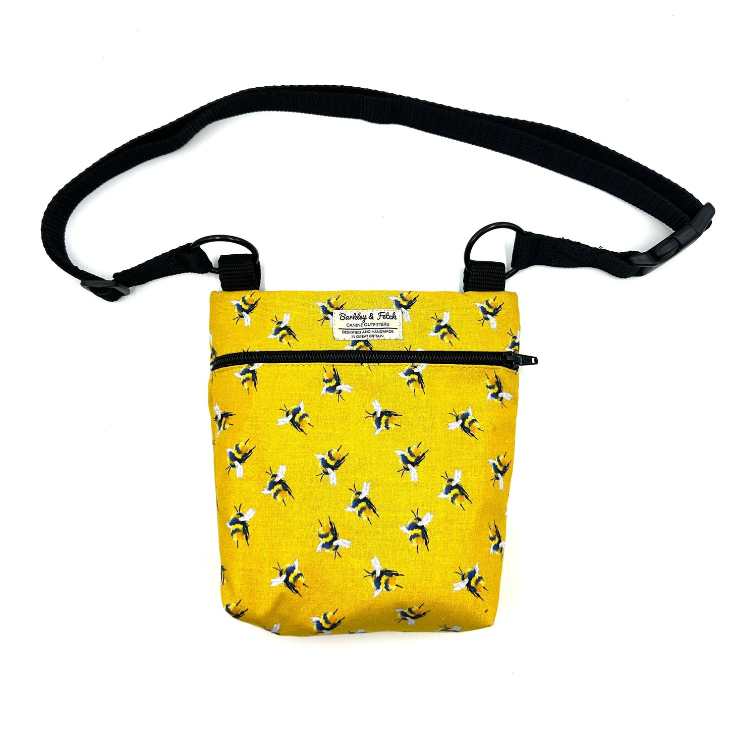 Bee Print Dog Walk and Treat Bag-Yellow