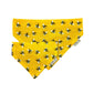 Bee Print Dog Bandana-Yellow