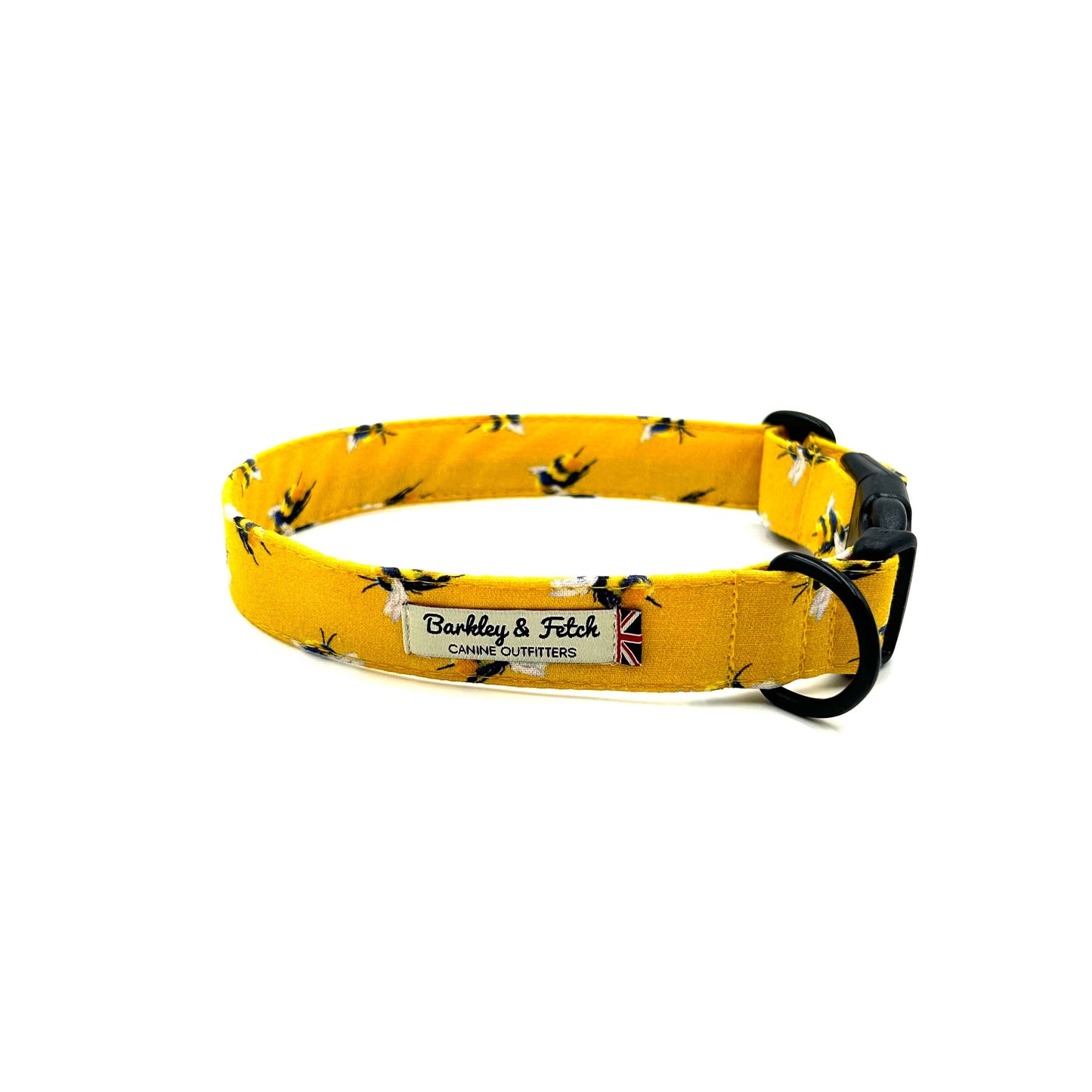 Bee Print Dog Collar-Yellow