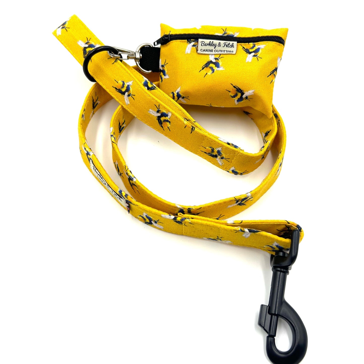 Bee Print Poo Bag Holder-Yellow