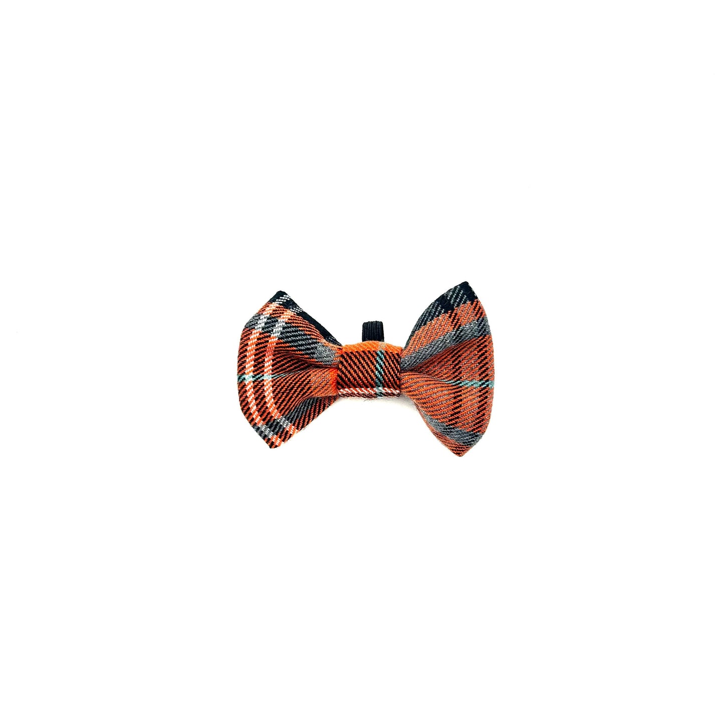 Orange/Grey Tartan Cat Collar and accessories