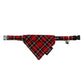 Red Tartan Cat Collar and accessories