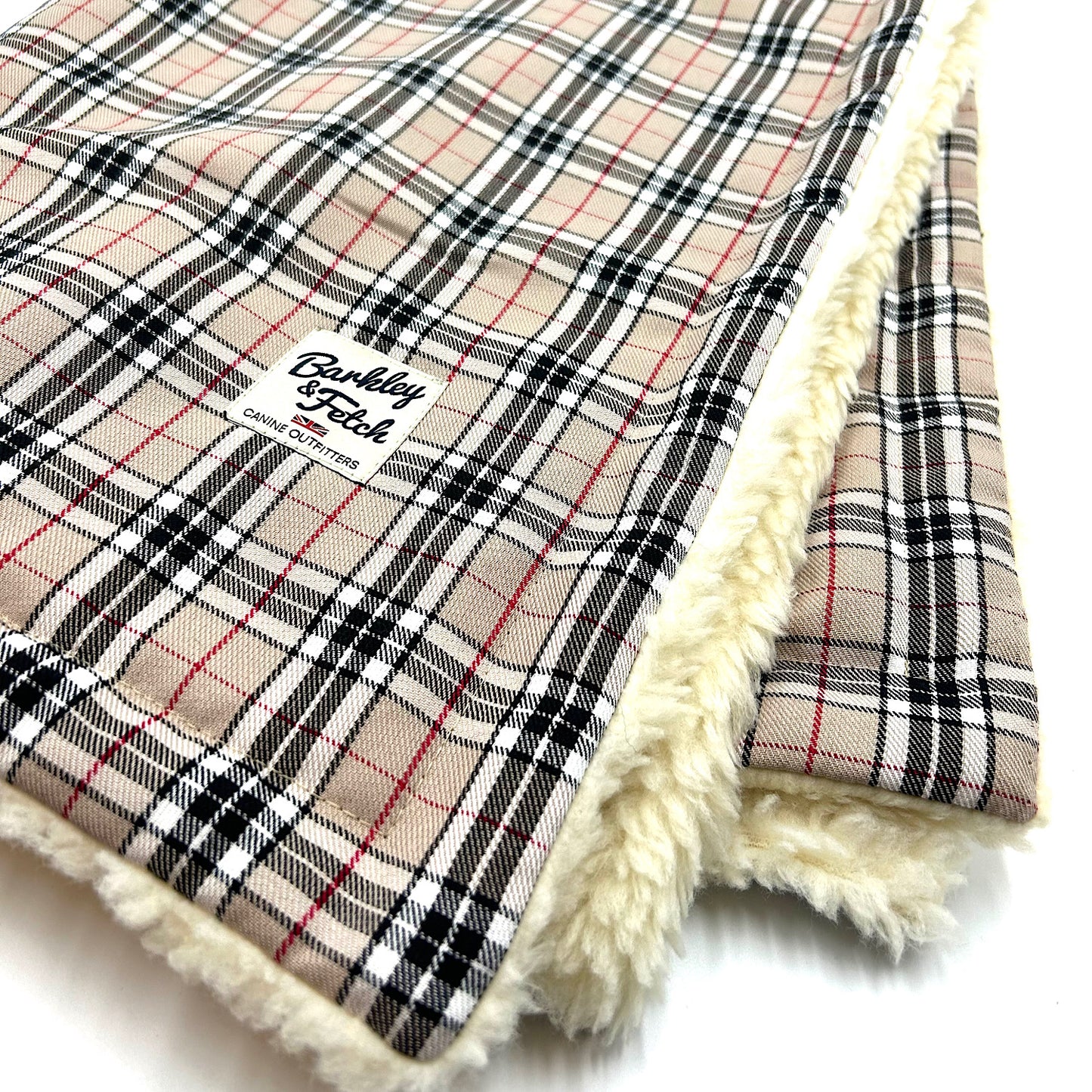 Caramel Tartan Dog Blanket