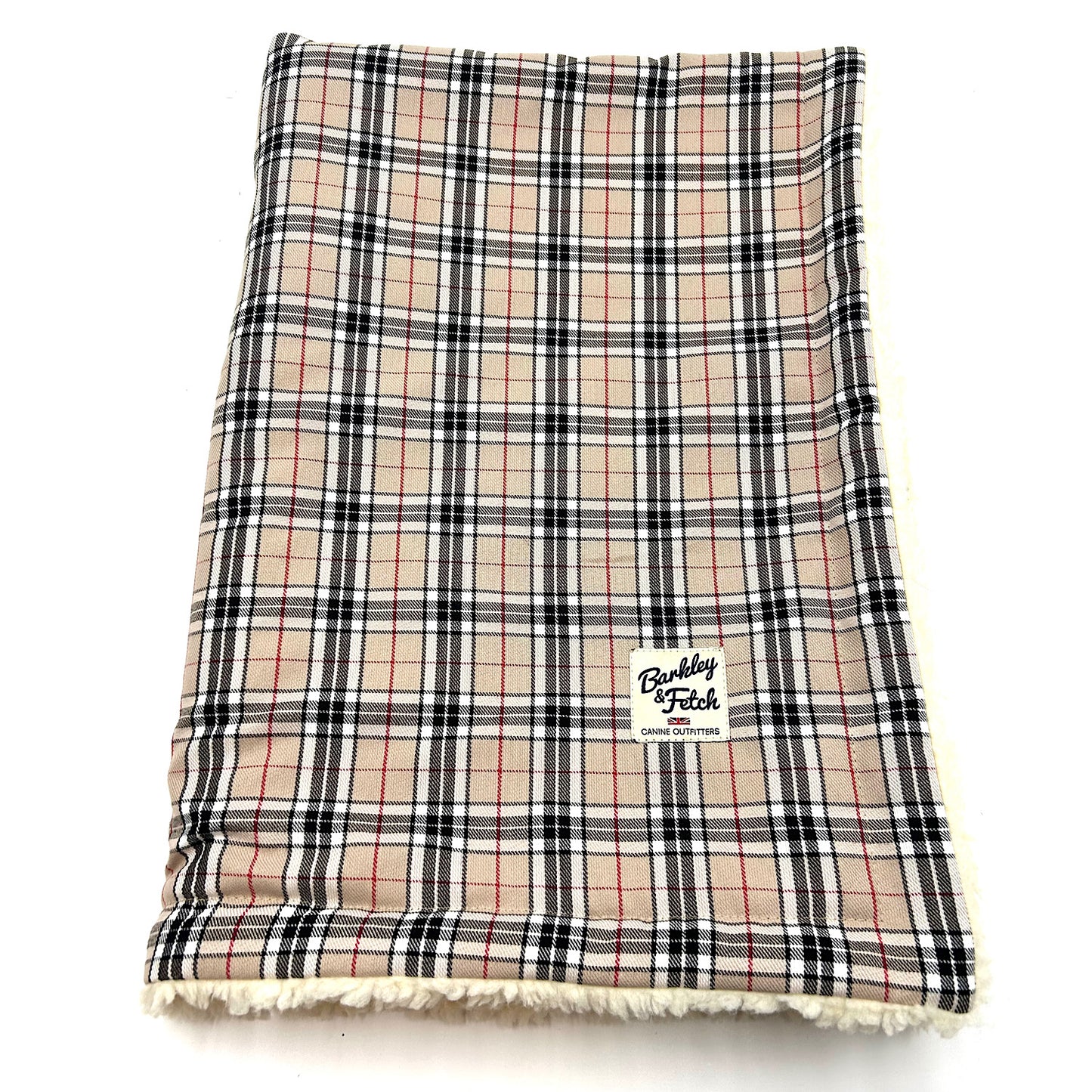 Caramel Tartan Dog Blanket