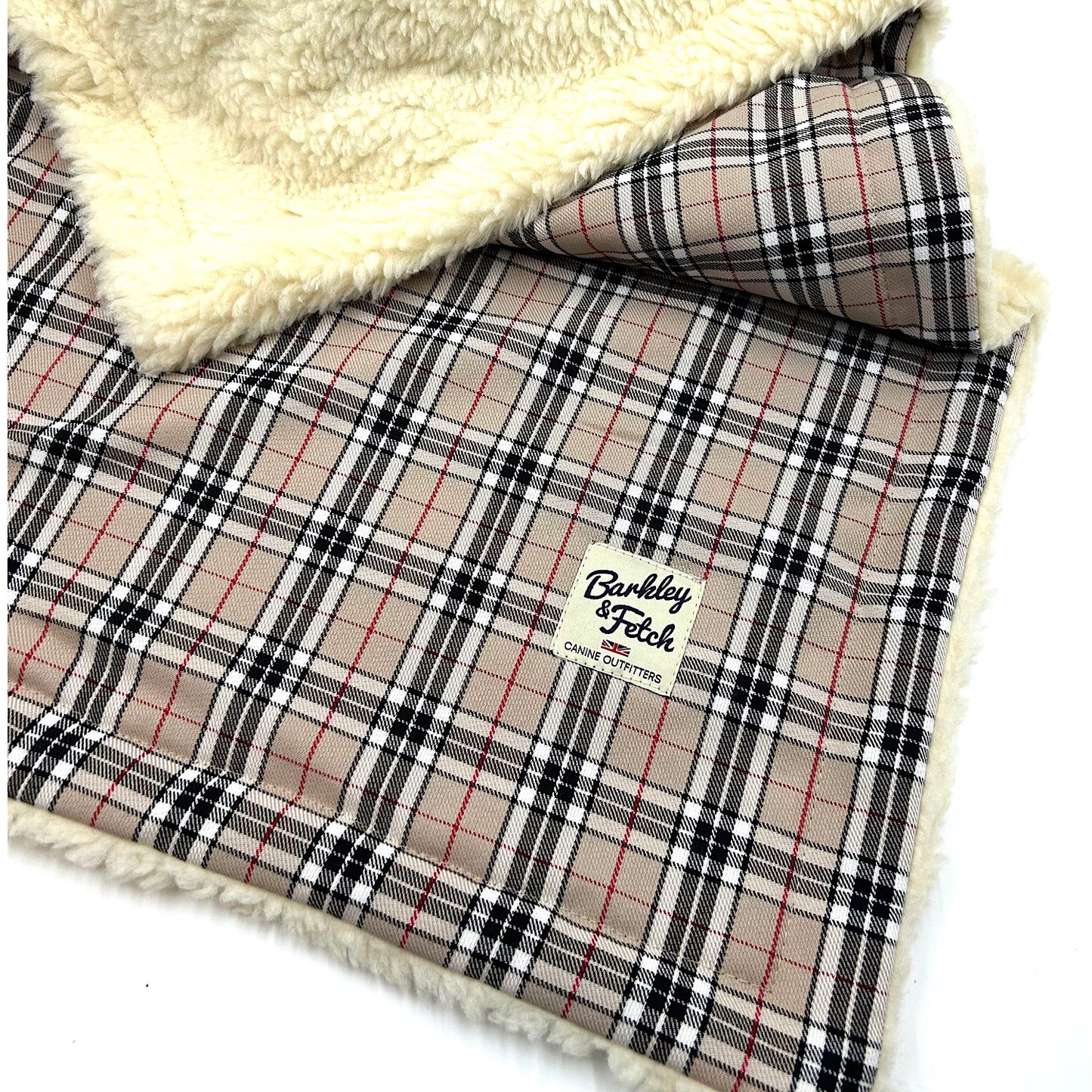 Caramel Tartan Dog Blanket