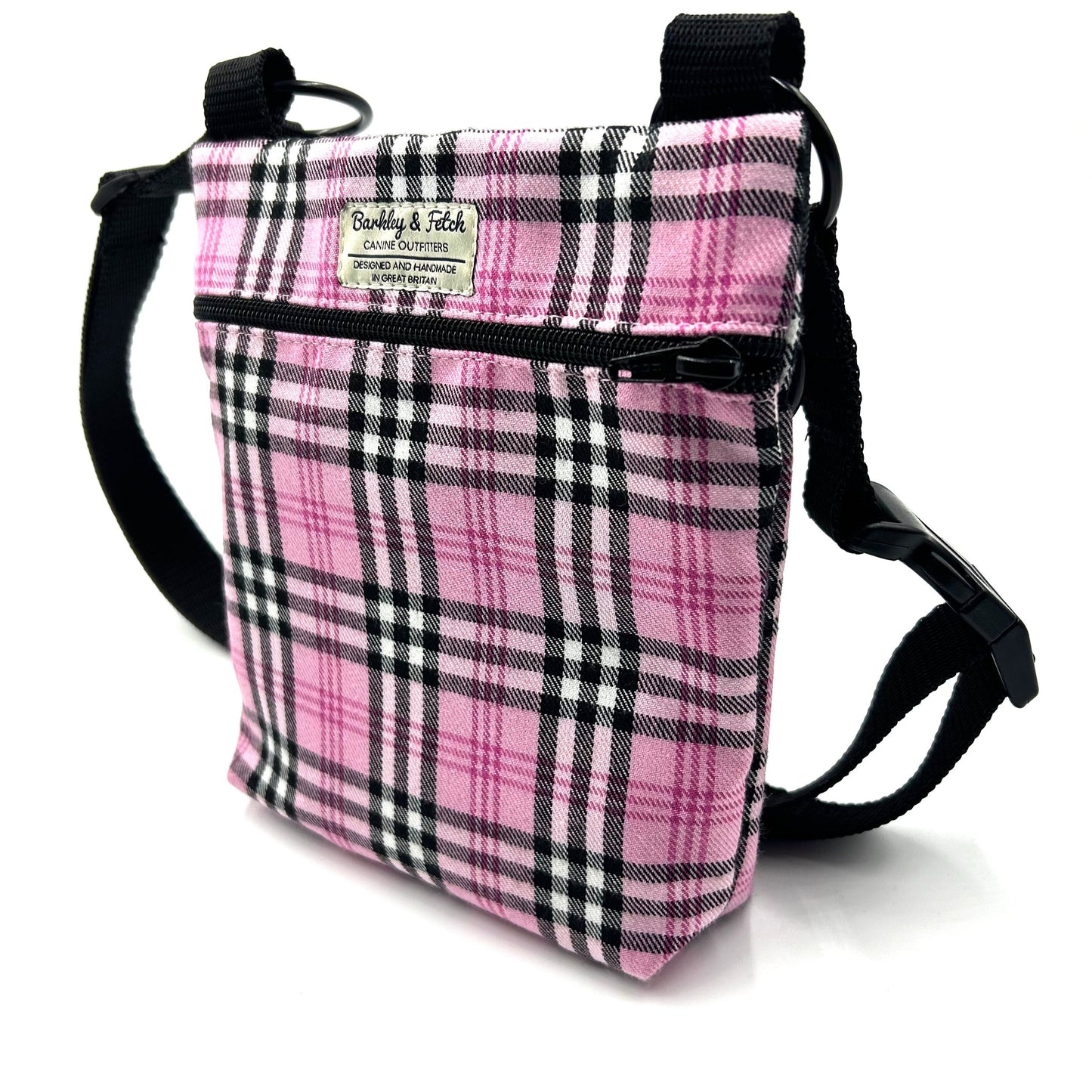 Pinkberry Check Dog Walk and Treat Bag