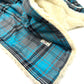 Turquoise and Grey Tartan Dog Blanket
