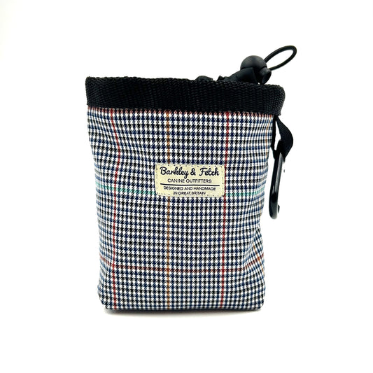 Navy Dogtooth Check Treat Bag