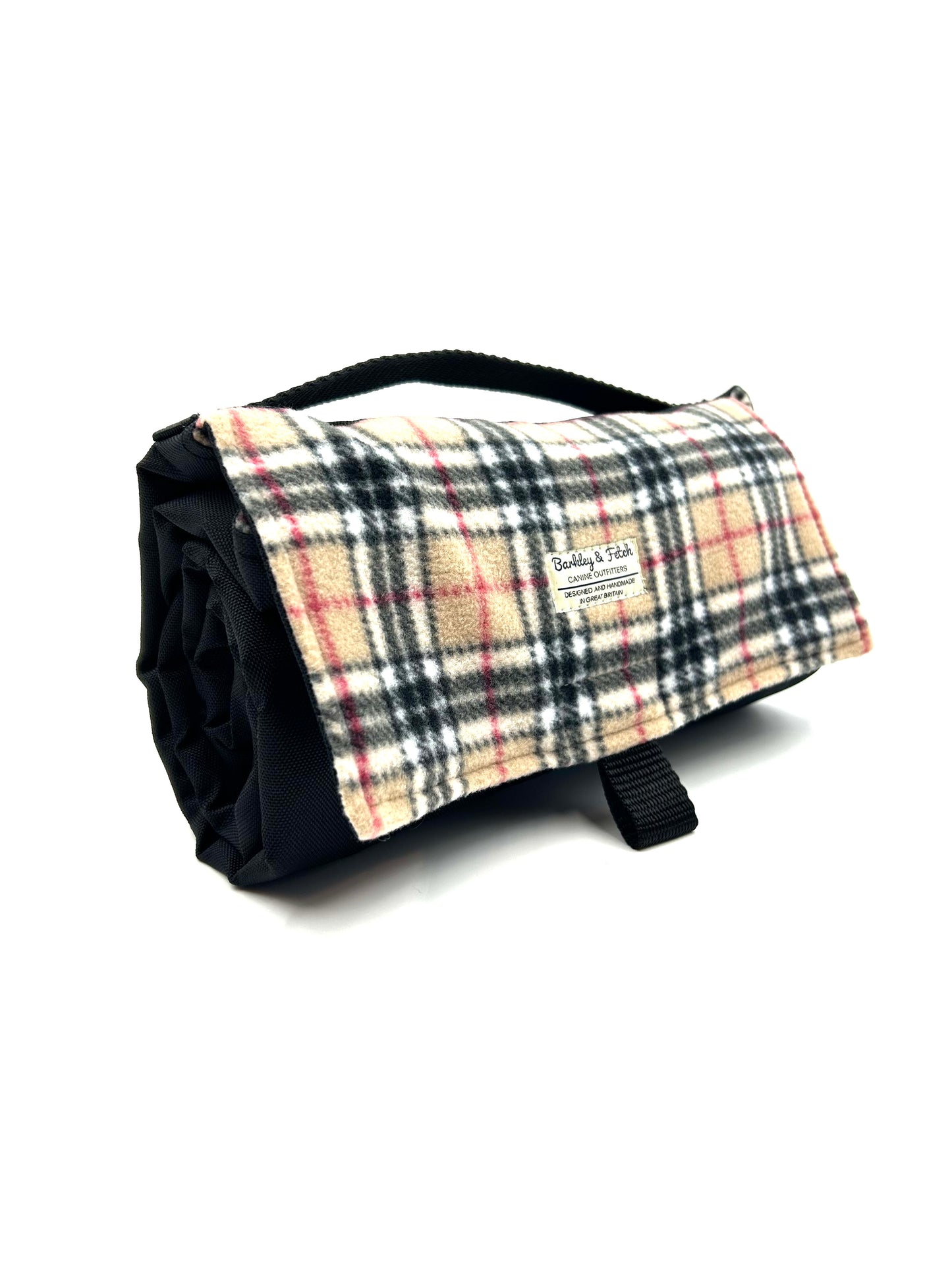 Caramel Tartan Fleece Large Settle Mat