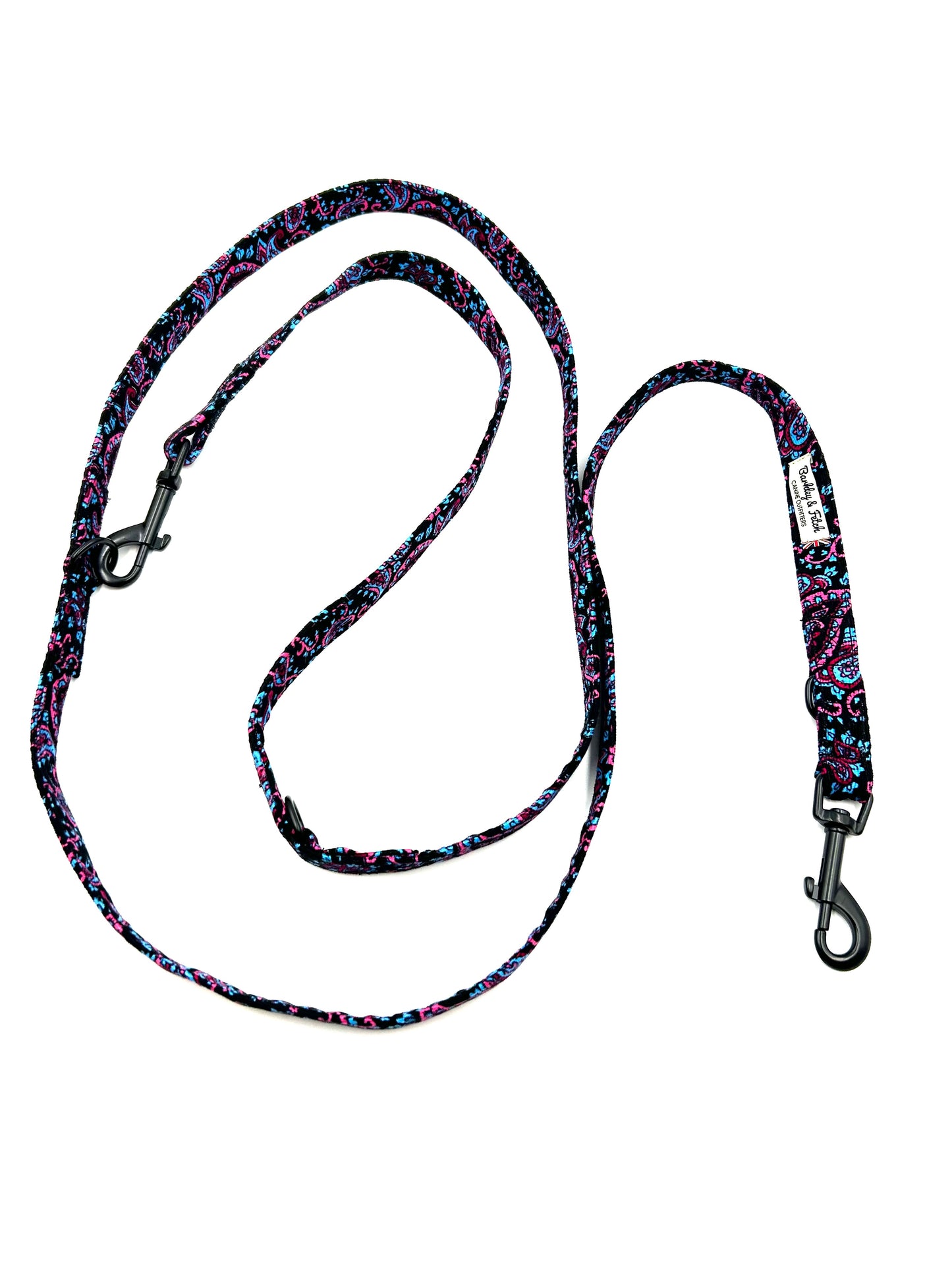 Blue Paisley Corduroy Double End 2M Training Lead