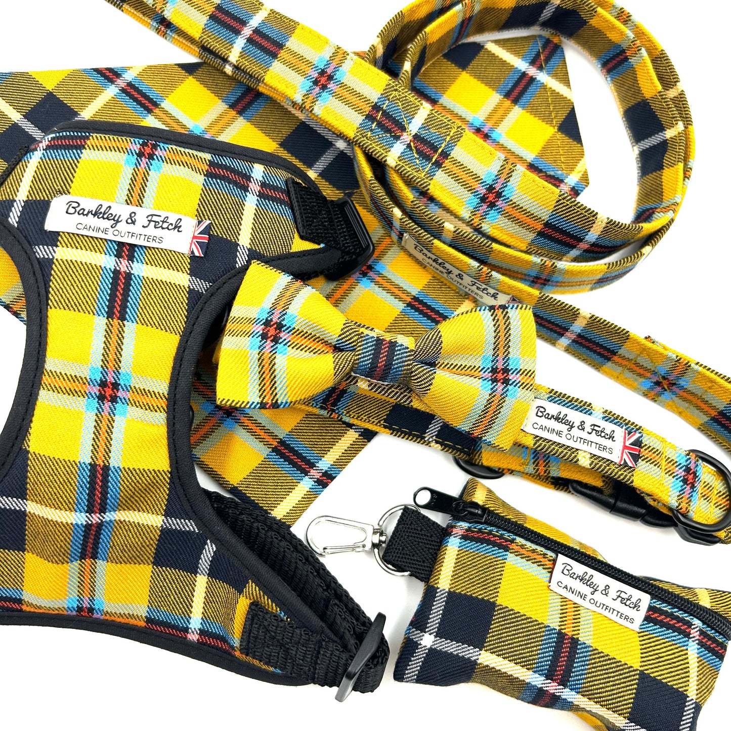 Cornish Tartan Check Dog Bowtie