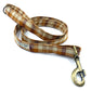 Gingerbread Check Dog Lead