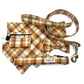Gingerbread Check Dog Lead