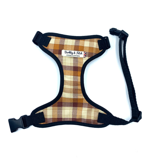 Gingerbread Check Fabric Harness