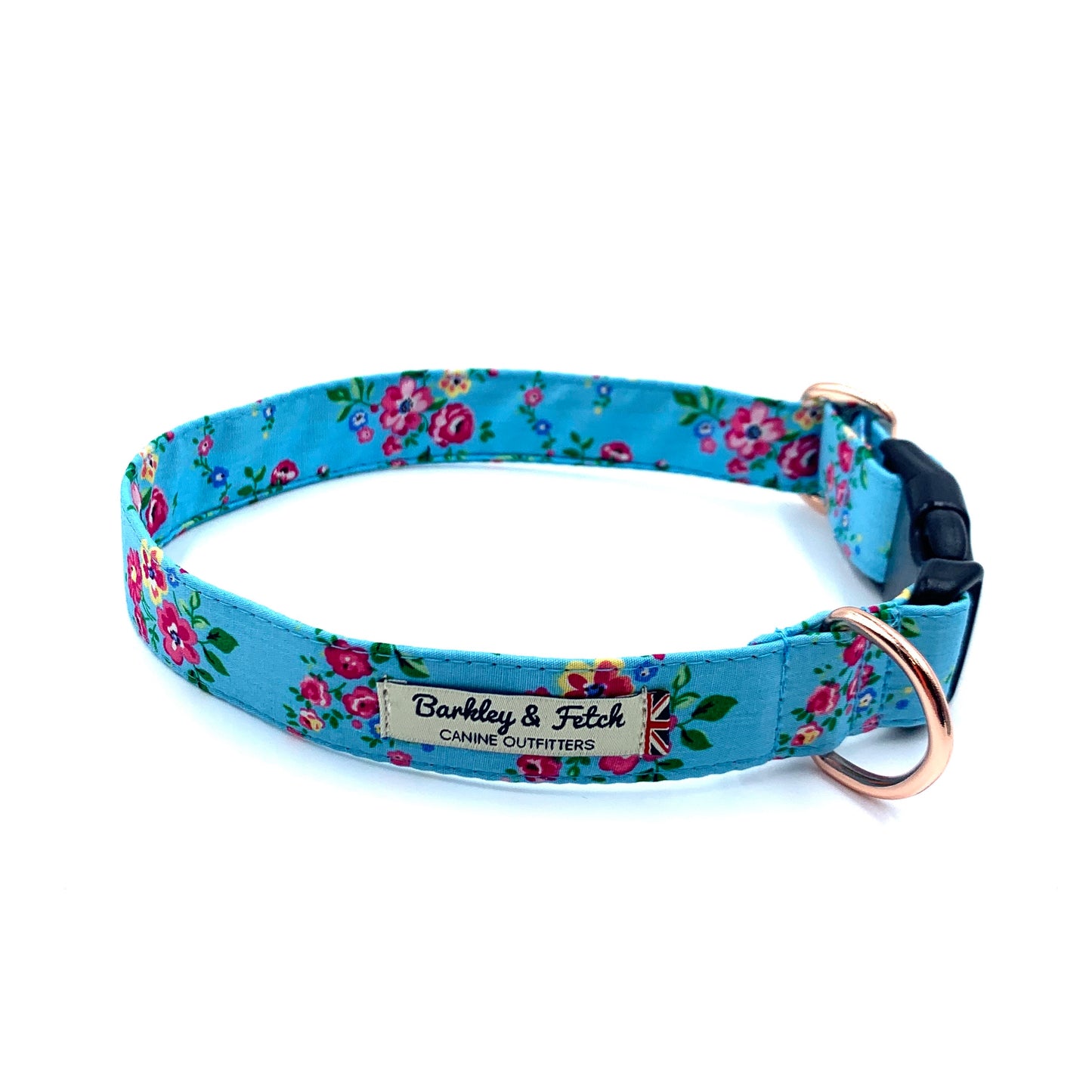 Blue Ditsy Floral Dog Collar