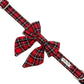 Red Tartan Dog Sailor Bow