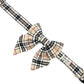 Caramel Tartan Dog Sailor Bow