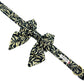 Black Willow Print Dog Sailor Bow